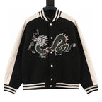 Louis Vuitton Chinese Dragon Embroidered & Paneled Baseball Jacket