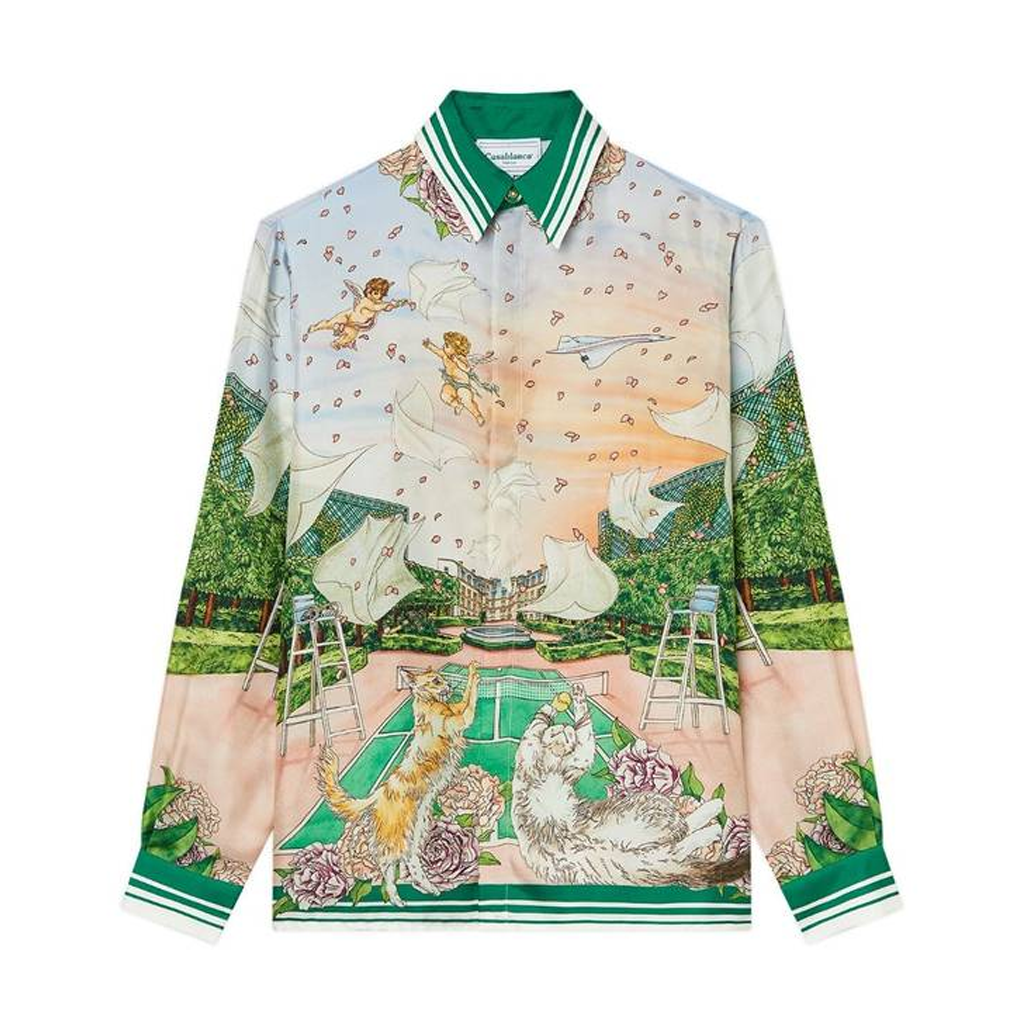 Men's CASABLANCA Long Sleeved Silk Shirt #X559