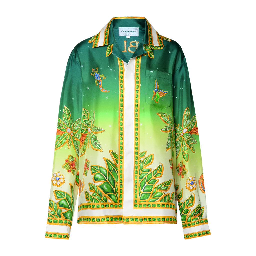 Men's CASABLANCA Long Sleeved Silk Shirt #3508