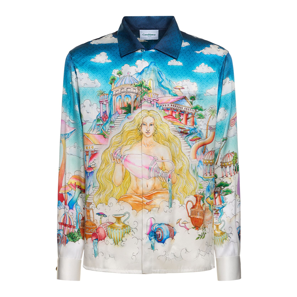 Men's CASABLANCA Long Sleeved Silk Shirt #3503