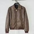 LOUIS VUITTON Monogram Leather Bomber Jacket