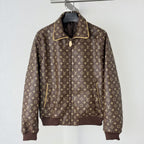 LOUIS VUITTON Monogram Leather Bomber Jacket