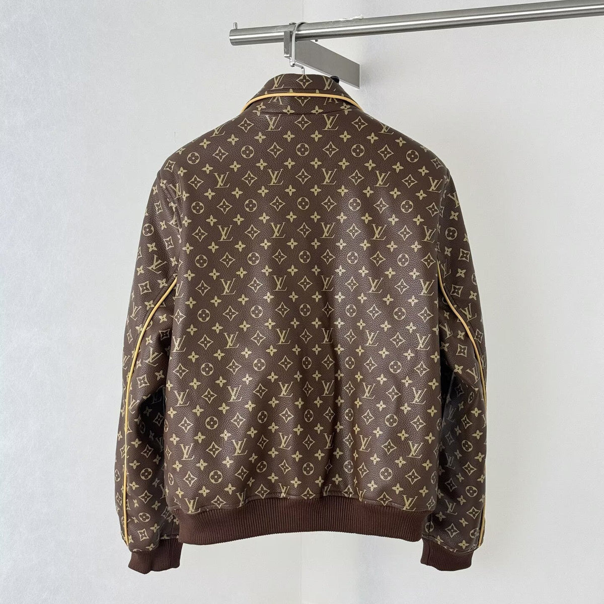 LOUIS VUITTON Monogram Leather Bomber Jacket