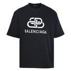 BALENCIAGA Double-B Buckle & Letter Print Short-Sleeve T-Shirt