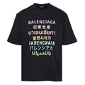 BALENCIAGA BLCG Multi-Language Rainbow Letter Print T-Shirt