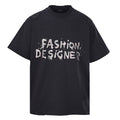 Balenciaga Designer Glitter-Print Short-Sleeve T-Shirt