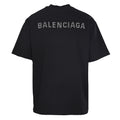 Balenciaga Short-Sleeve T-Shirt with Front and Back Rhinestone Embellishments