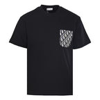 DIOR Yarn-Dyed All-Over Print Short-Sleeve Pocket T-Shirt