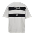 DIOR 47 Short-Sleeve T-Shirt with Back Lettering and Stripes