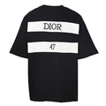 DIOR 47 Short-Sleeve T-Shirt with Back Lettering and Stripes