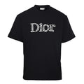 DIOR 3D Sketch-Style Letter Embroidery Short-Sleeve T-Shirt