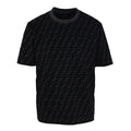 Fendi FF Monogram Velvet-Jacquard T-Shirt — Black