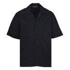 Louis Vuitton Mulberry Silk Short-Sleeve Shirt
