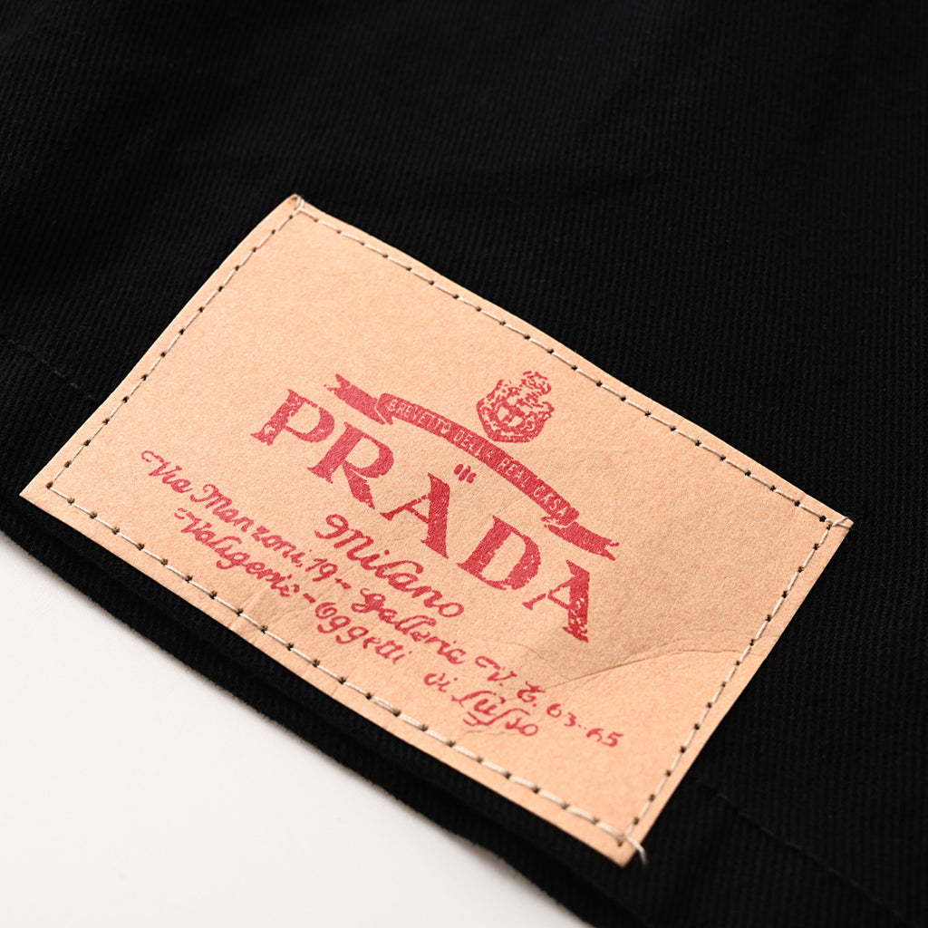 PRADA Logo Short-Sleeve Denim Shirt