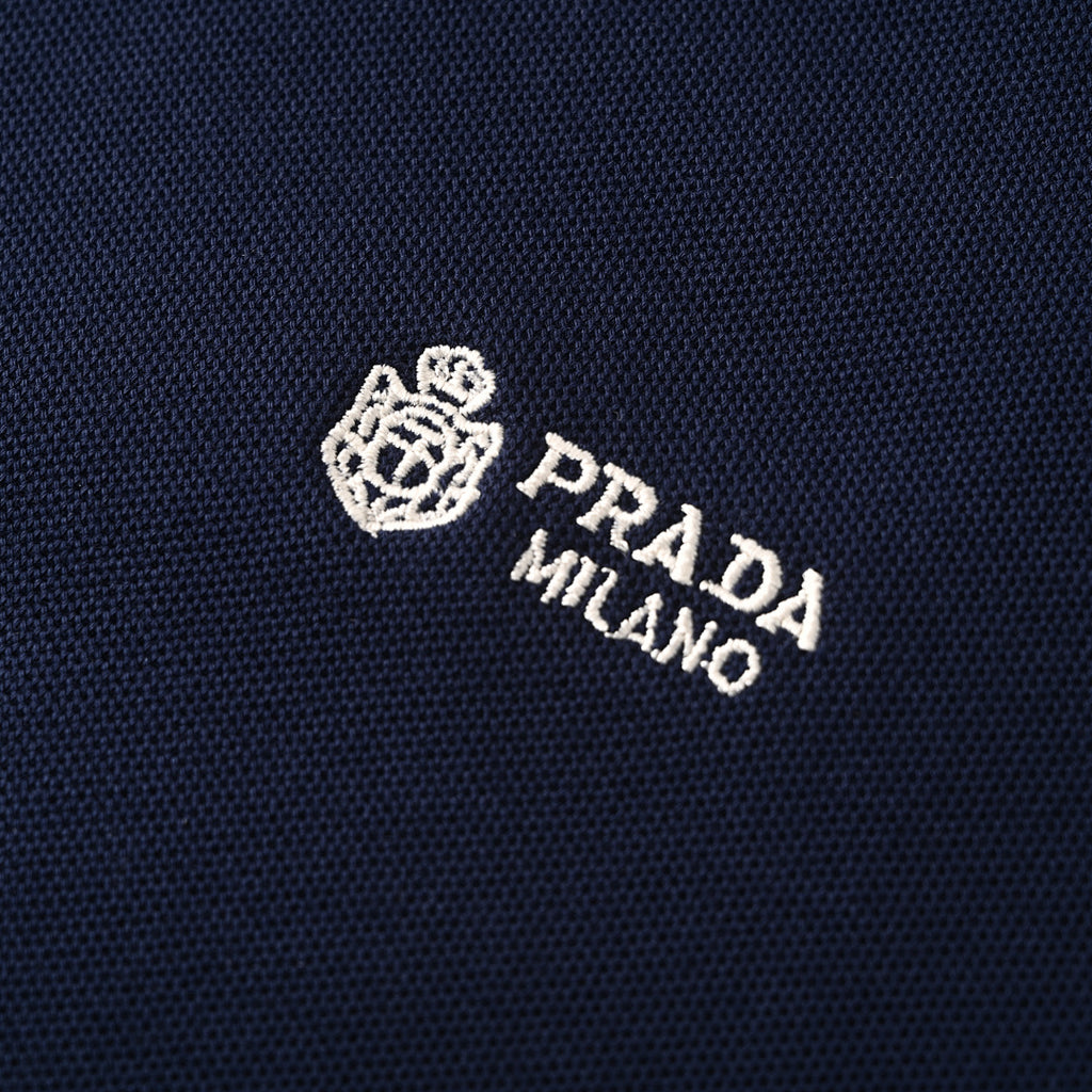Prada Embroidered Polo Shirt
