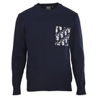 DIOR CD All-Over Jacquard Cotton Knit Crew-Neck Sweater