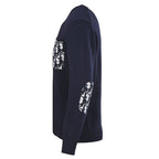 DIOR CD All-Over Jacquard Cotton Knit Crew-Neck Sweater