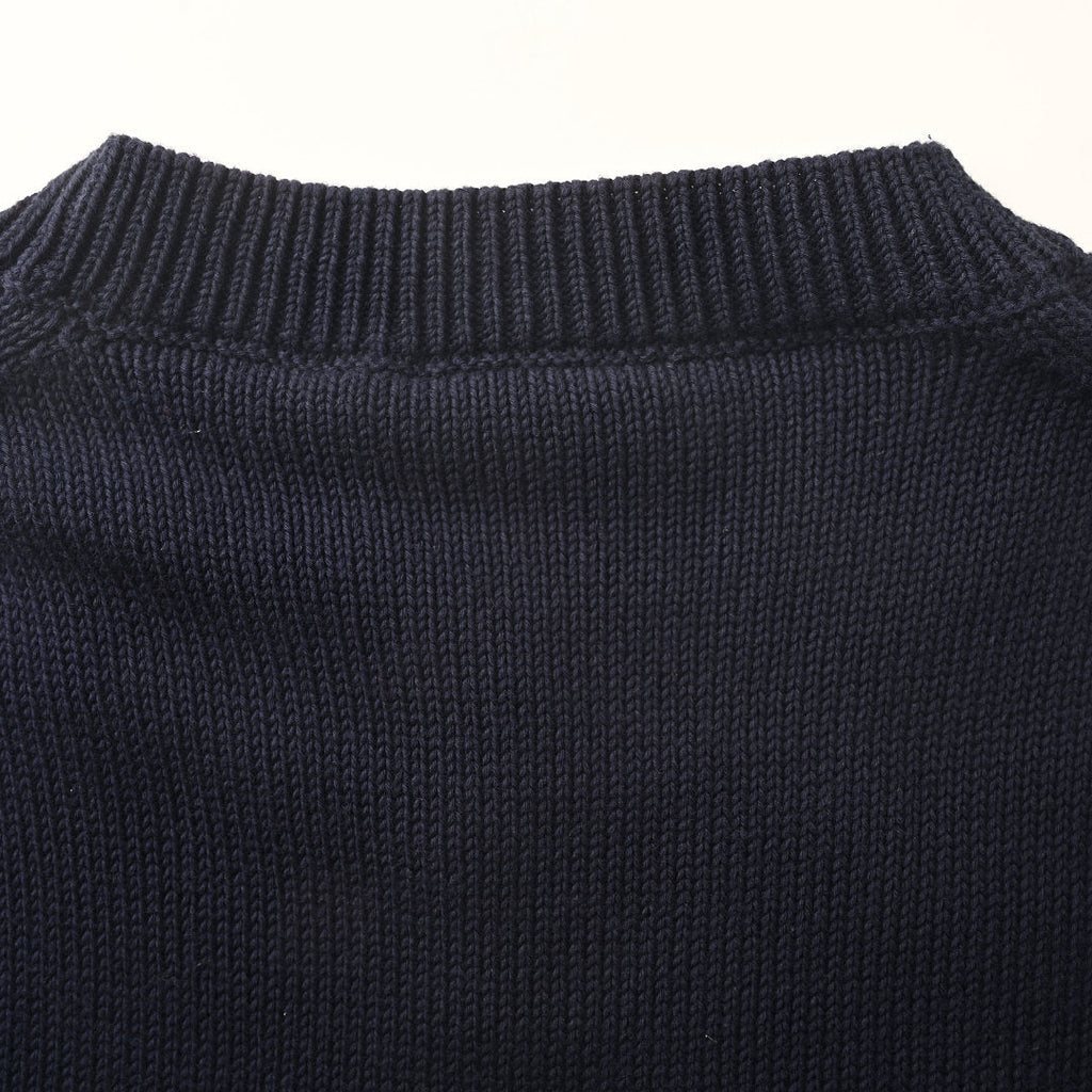 DIOR CD All-Over Jacquard Cotton Knit Crew-Neck Sweater