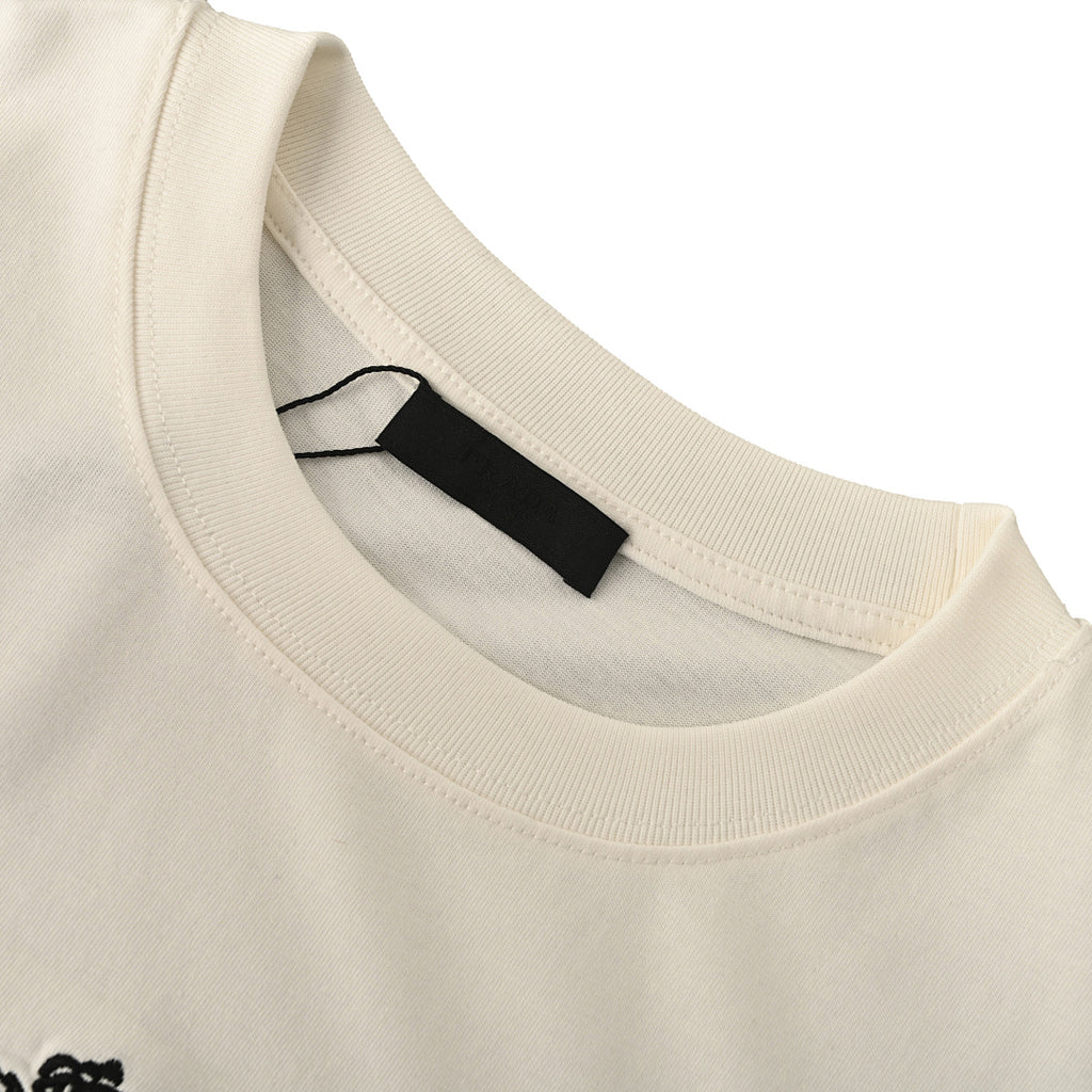 PRADA Knot Logo Embroidered T-Shirt