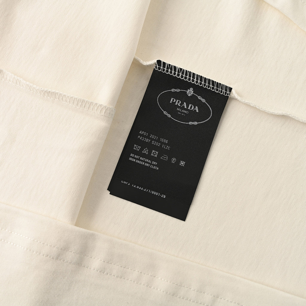 PRADA Knot Logo Embroidered T-Shirt