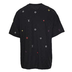 Louis Vuitton All-Over Monogram Short-Sleeve T-Shirt with Embroidered Clover Accents