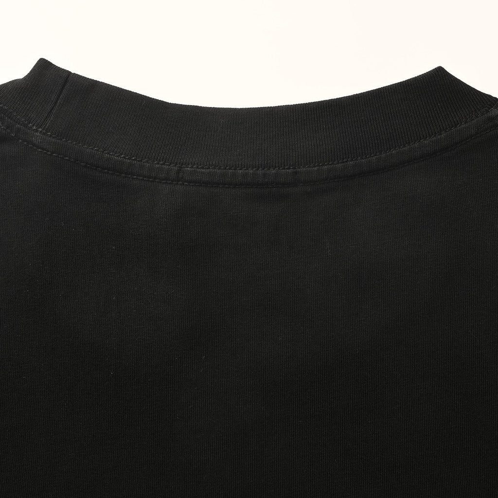 Fendi Roma Beaded & Embroidered Logo T-Shirt — black