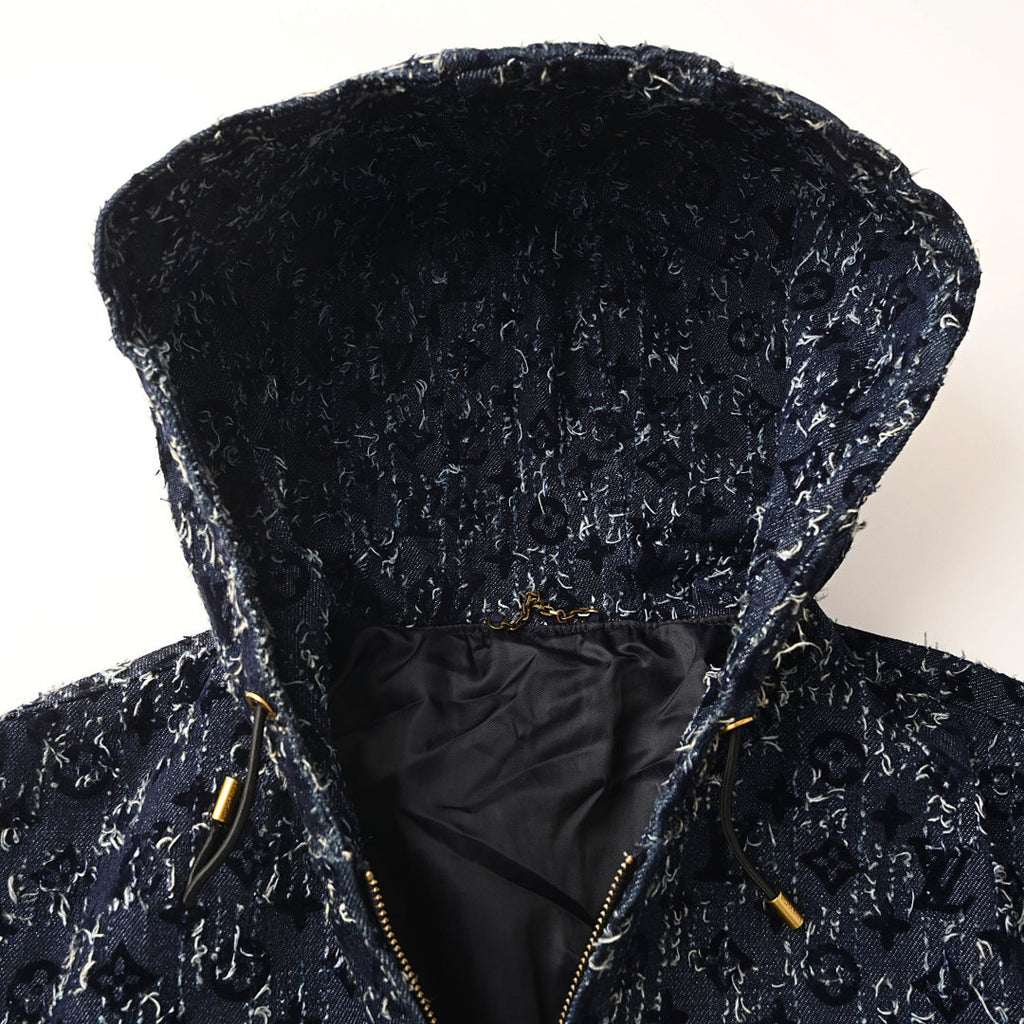 Louis Vuitton 25FW All-Over Flocked Jacquard Denim Jacket