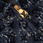 Louis Vuitton 25FW All-Over Flocked Jacquard Denim Jacket