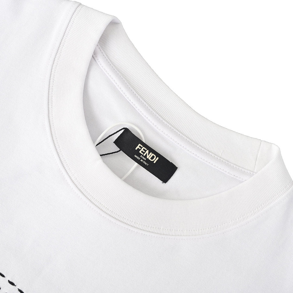 Fendi Roma Gelato Embroidered T-Shirt — White