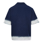 GUCCI Jacquard Denim Short-Sleeve Shirt