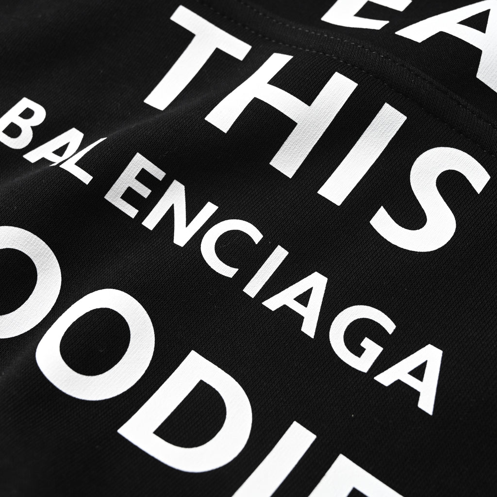 Balenciaga Oversized Logo Pullover Hoodie