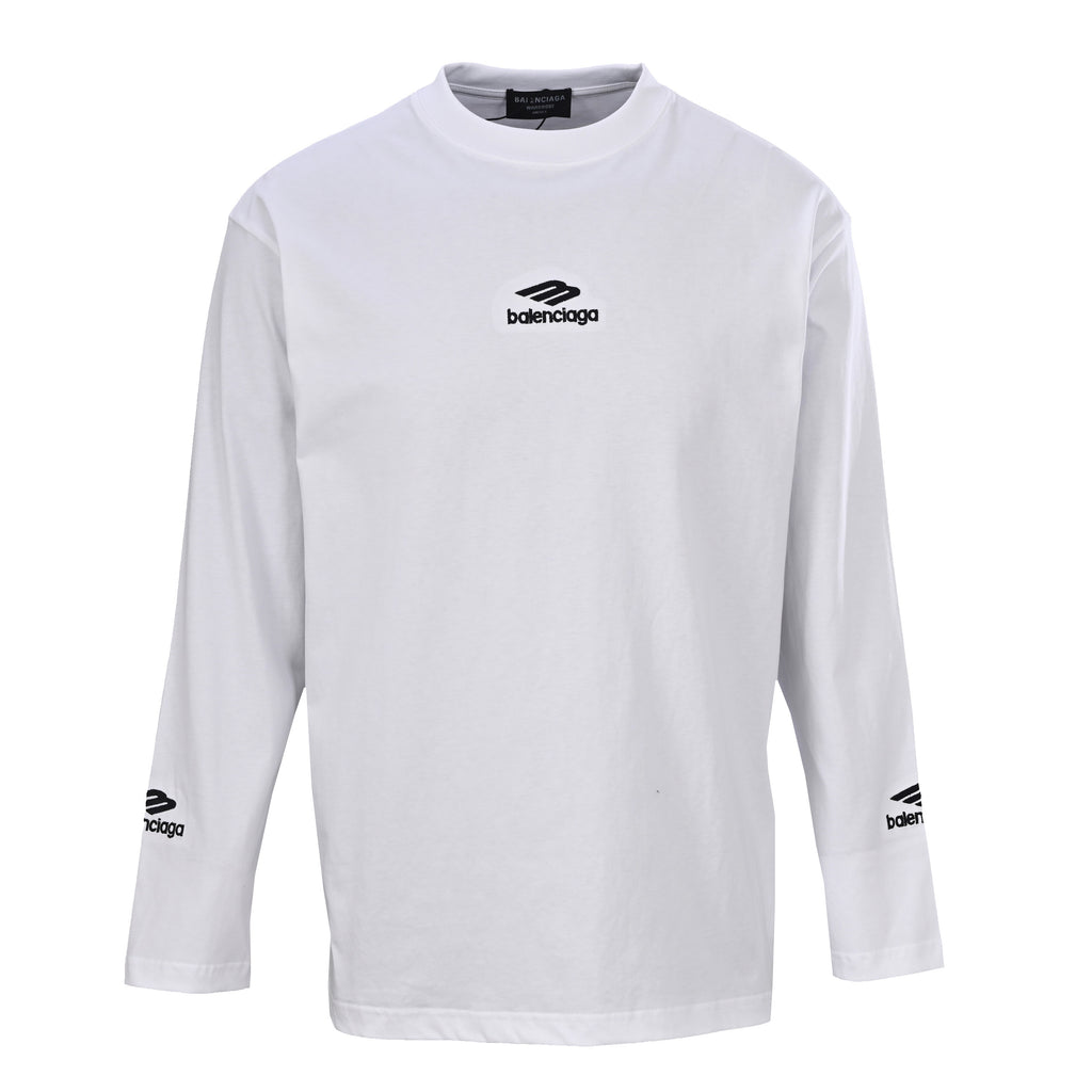 Balenciaga Large-Scale Logo Print Cotton Jersey Hoodie
