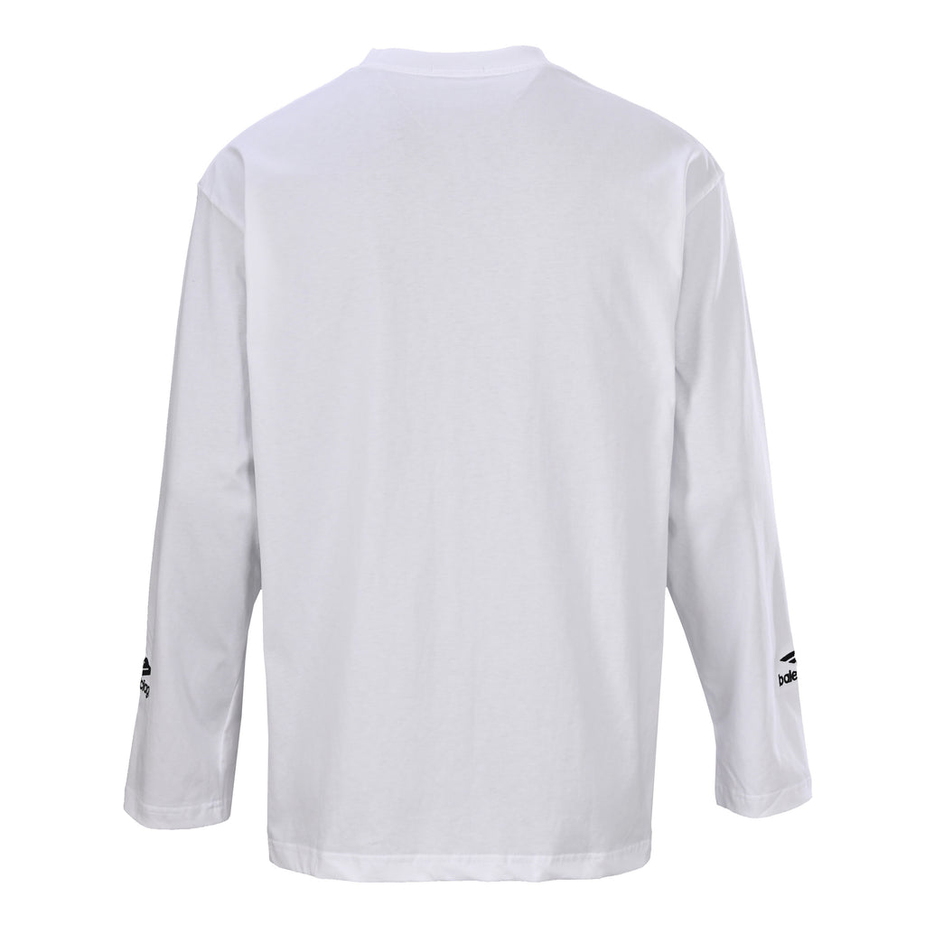Balenciaga Large-Scale Logo Print Cotton Jersey Hoodie