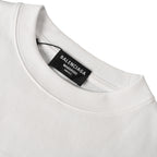 Balenciaga Large-Scale Logo Print Cotton Jersey Hoodie