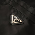 Prada Long-Sleeve T-Shirt with Re-Nylon Chest Pocket and Triangle Logo