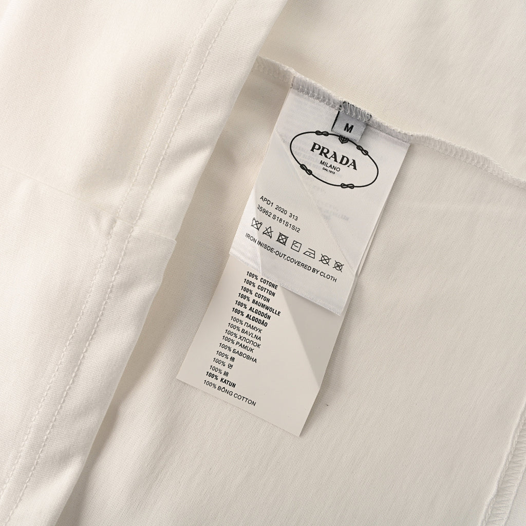 Prada Printed Pocket T-Shirt with Triangle Logo