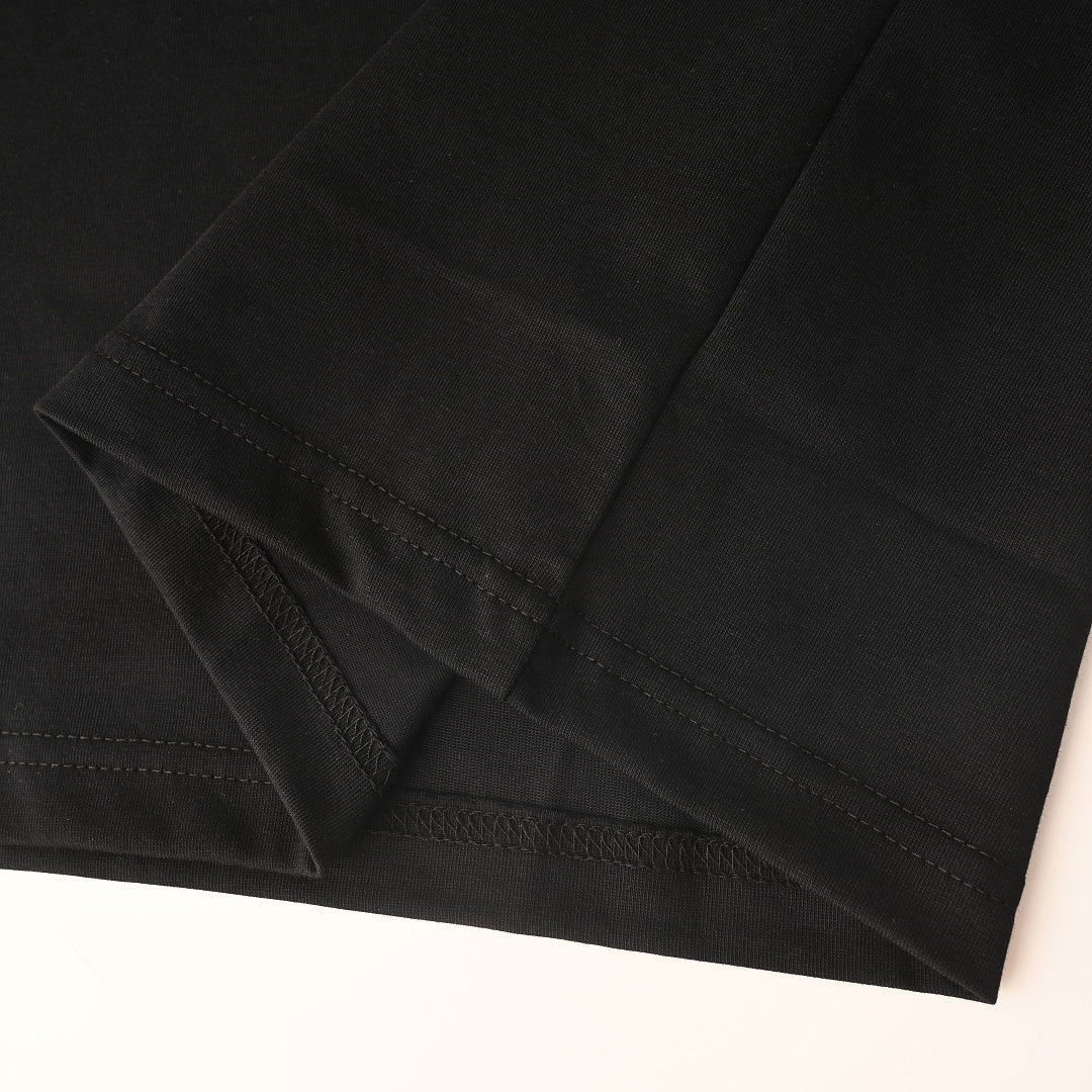 Fendi Roma Floral Embroidered Logo T-Shirt — Black