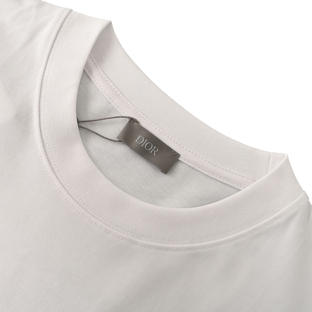 Dior Graffiti Letter Short-Sleeve T-Shirt