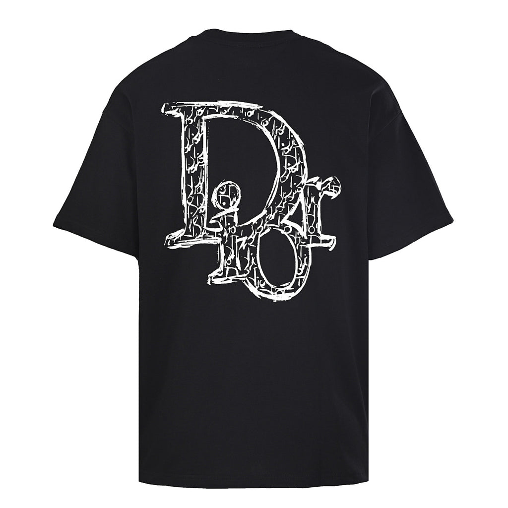 Dior Graffiti Letter Short-Sleeve T-Shirt