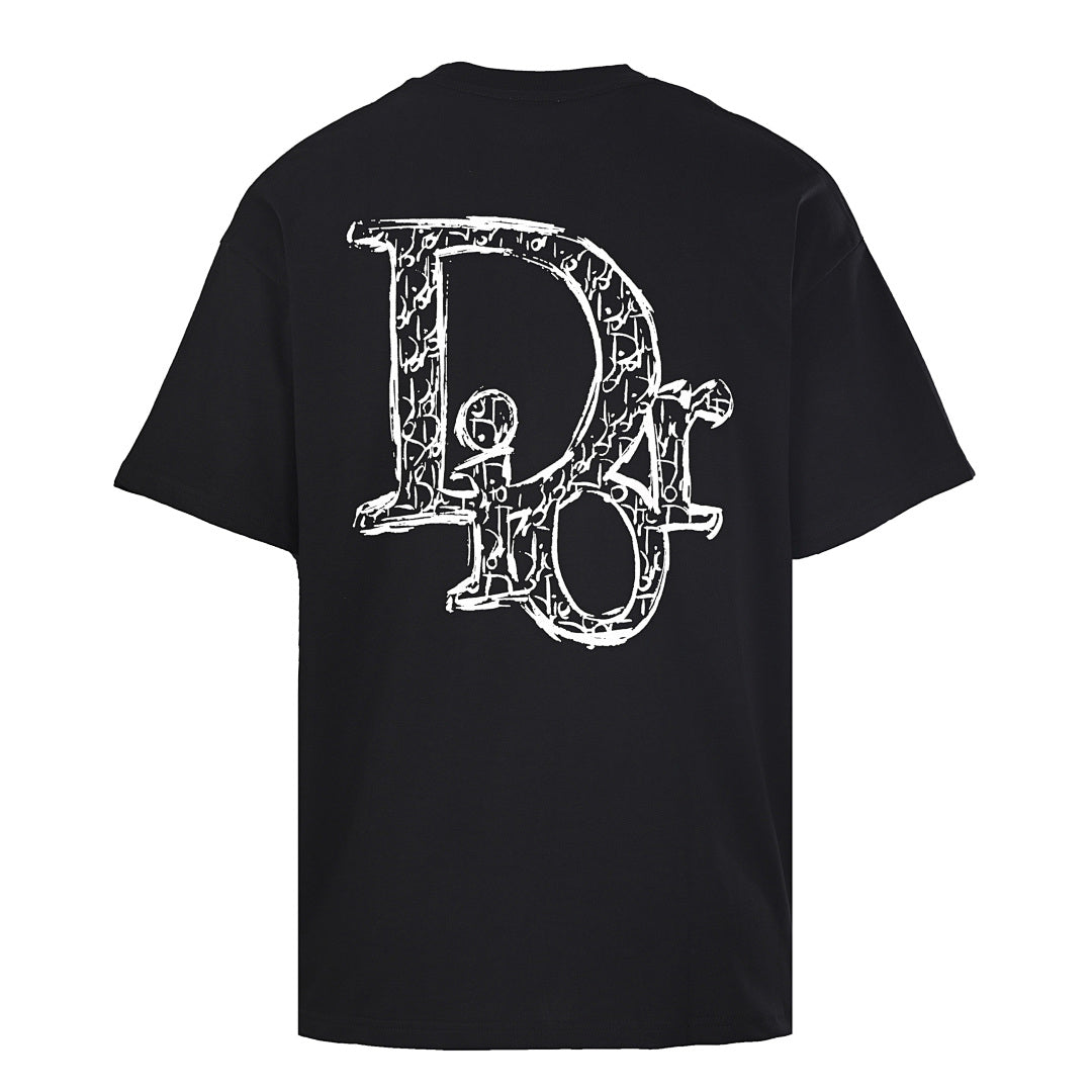 Dior Graffiti Letter Short-Sleeve T-Shirt