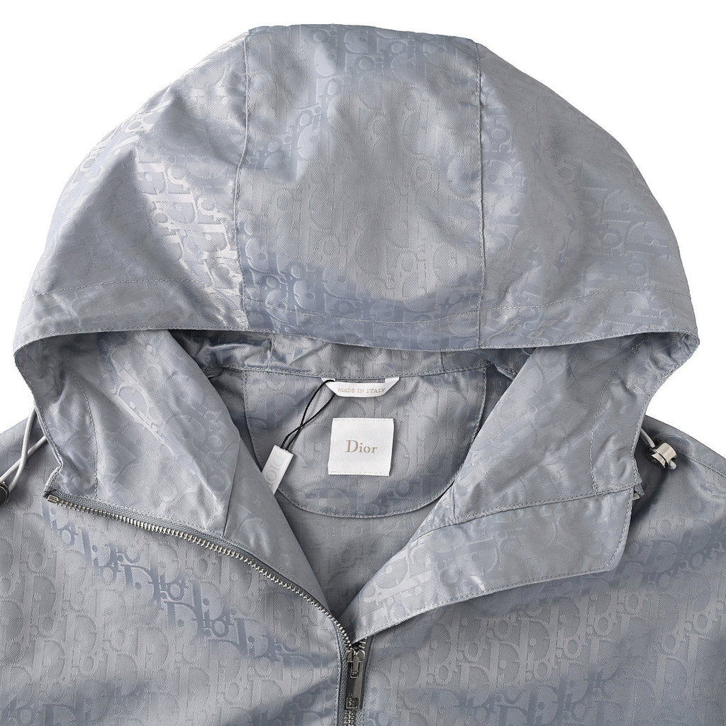 DIOR CD Oblique Tonal Jacquard Hooded Zip Jacket