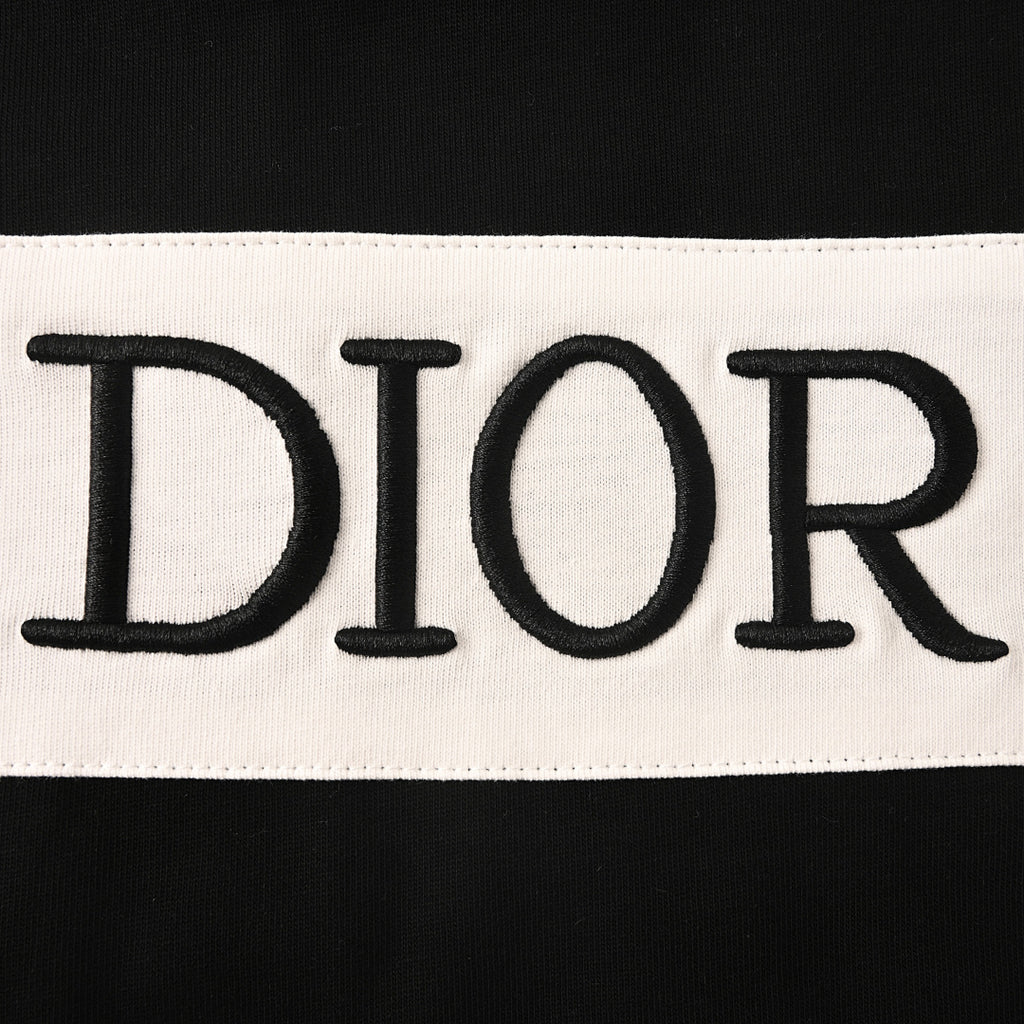 DIOR 47 Short-Sleeve T-Shirt with Back Lettering and Stripes