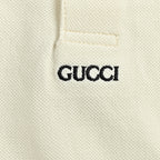 Gucci 2026 Striped Collar Piqué Polo — Ivory | Made in Italy