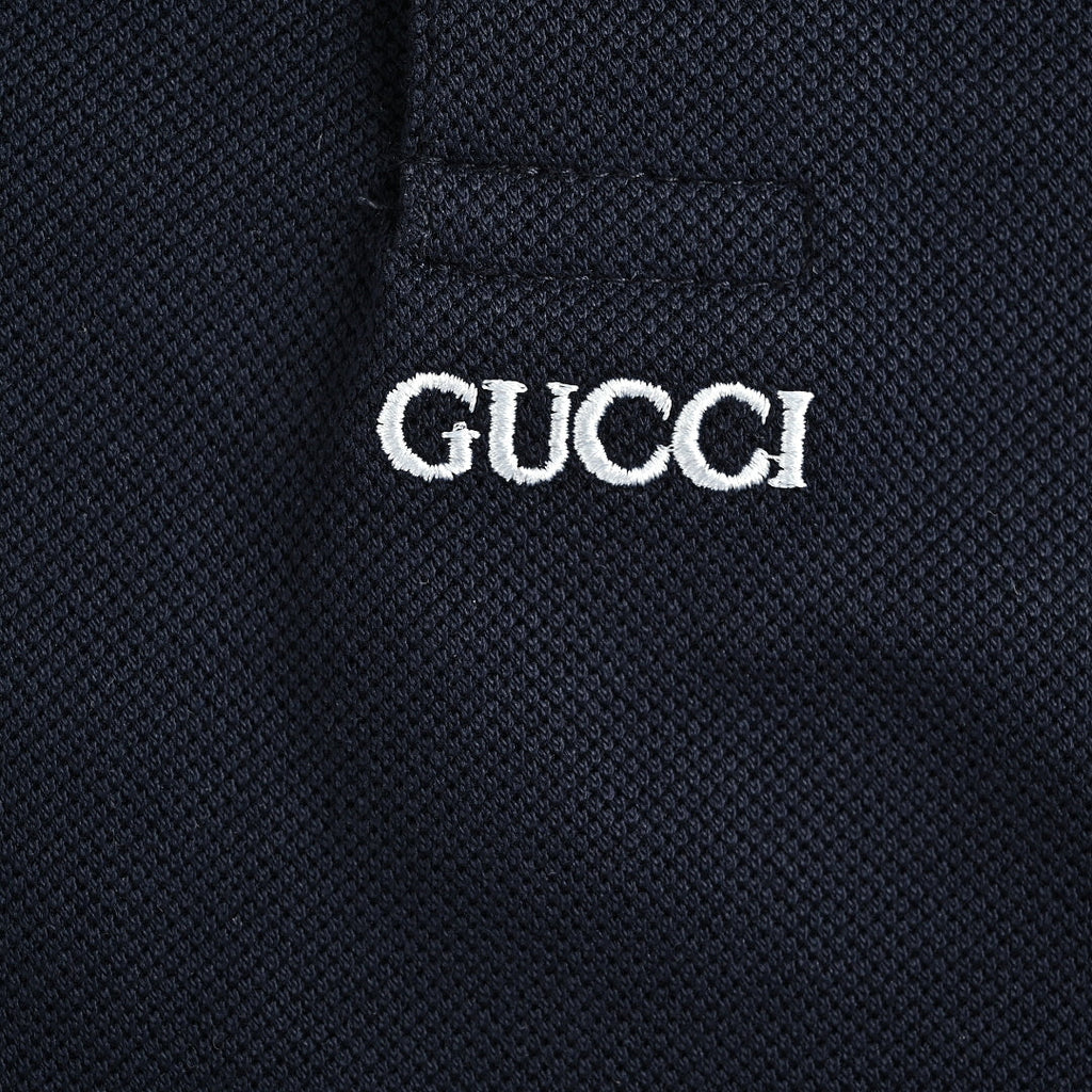 Gucci 2026 Striped Collar Piqué Polo — Ivory | Made in Italy