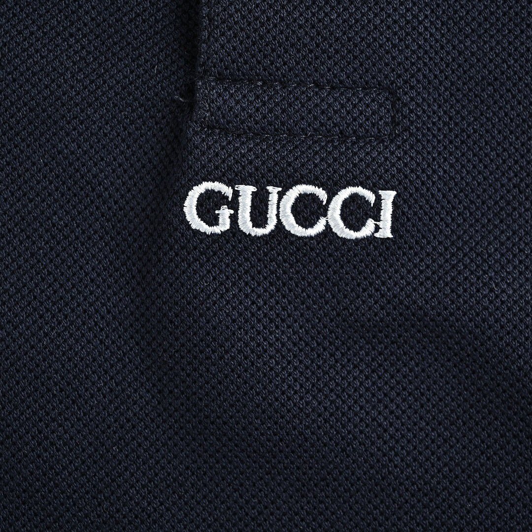 Gucci 2026 Striped Collar Piqué Polo — Ivory | Made in Italy