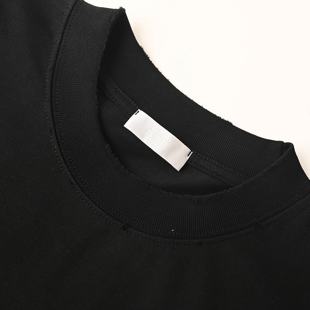 DIOR T-Shirt with Large Back Logo Appliqué and Embroidered Lettering