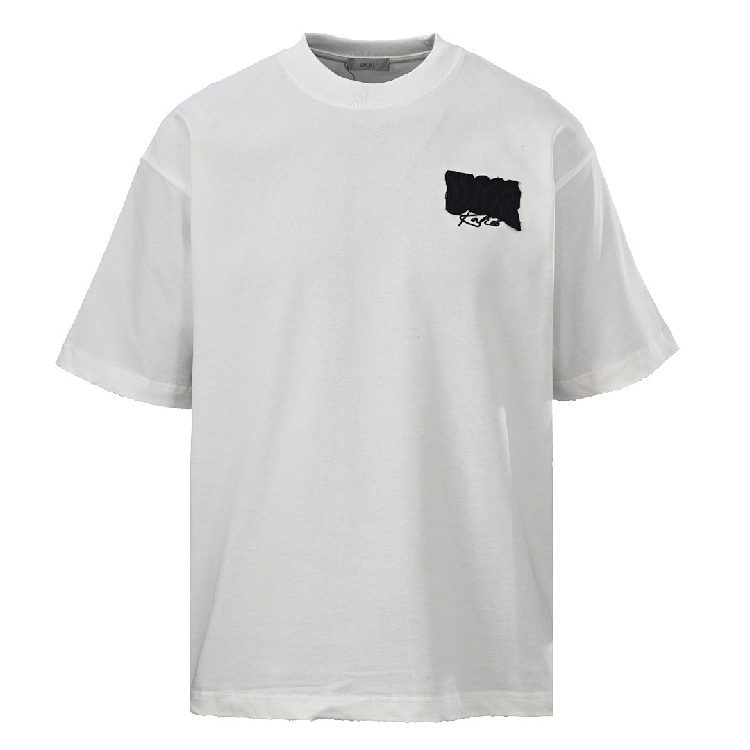 DIOR T-Shirt with Large Back Logo Appliqué and Embroidered Lettering
