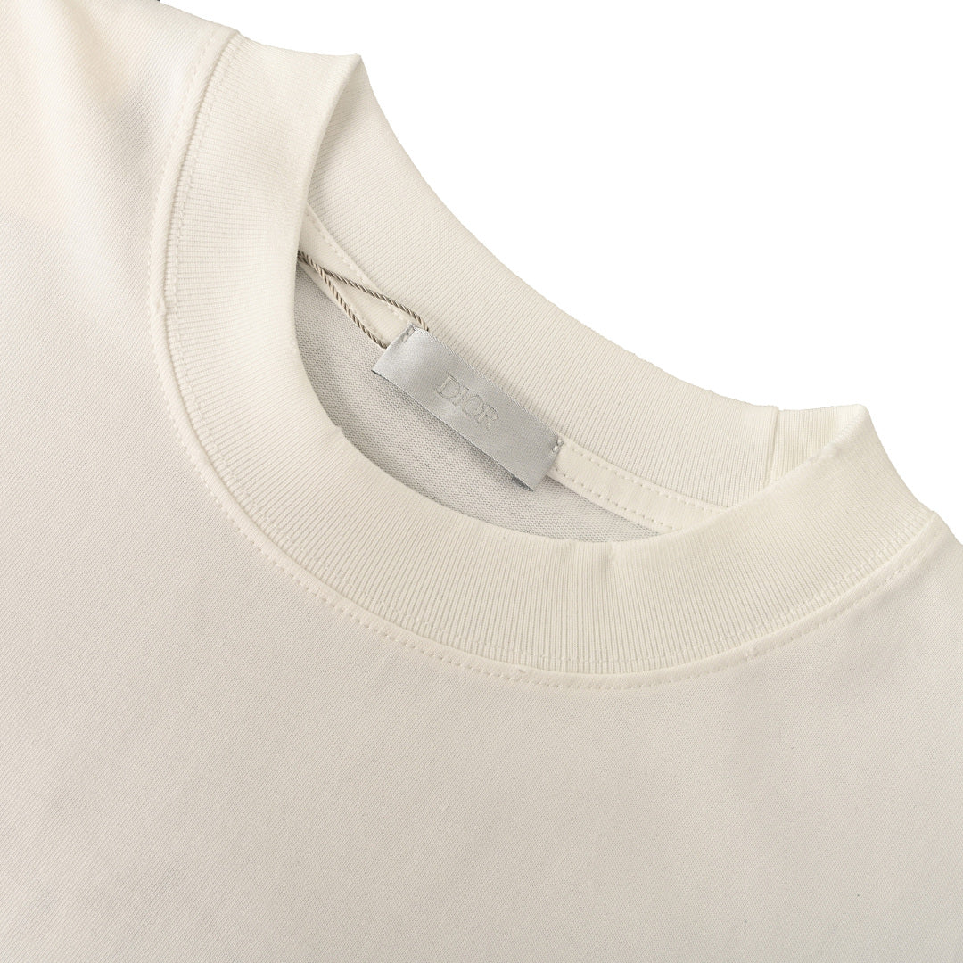 DIOR T-Shirt with Large Back Logo Appliqué and Embroidered Lettering