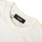 Fendi Roma FF Geometric Embroidered Patch T-Shirt — Off-White