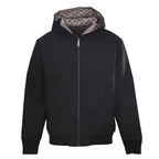 Gucci GG Supreme Reversible Hooded Zip Jacket in Black Canvas
